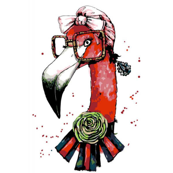 

Картина по номерам. Rosa „Fashion Flamingo“ 35х45см N00013207