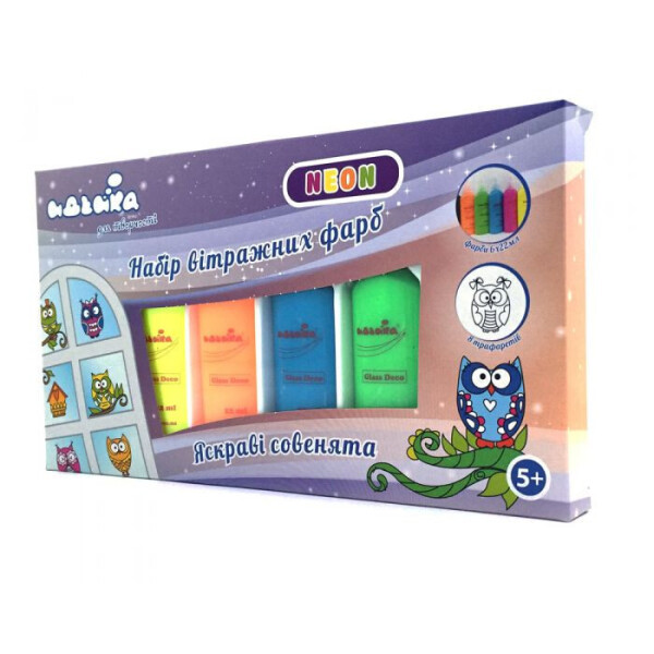 

Набор витражных красок NEON ";Яркие совята"; 98509