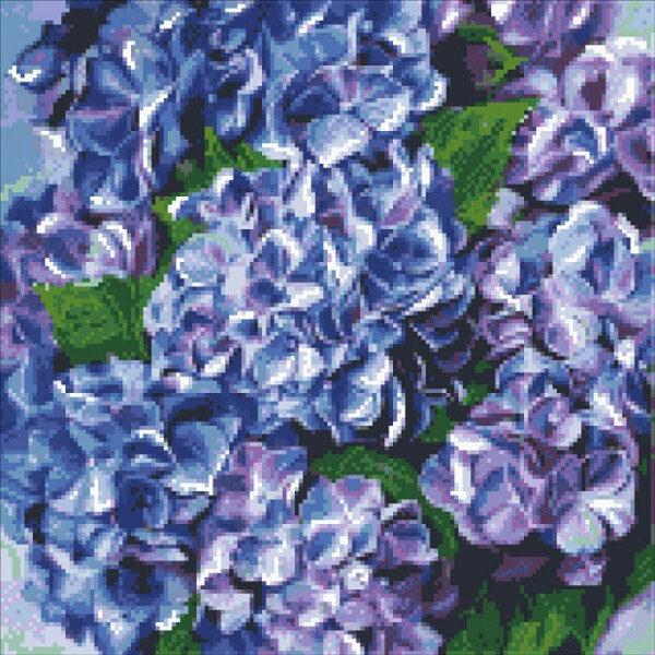 

Алмазная мозаика ";Вдохновляющая гортензия"; 40*40см AM4002