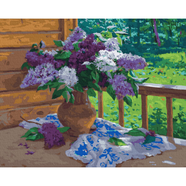 

Картина по номерам. Rainbow Art ";Сирень на веранде"; GX23228-RA
