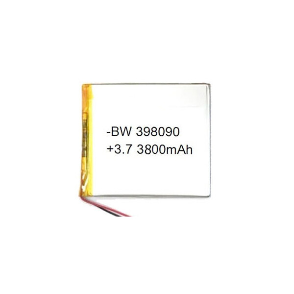 

Аккумулятор универсальный 358090P 9 cm х 8 cm 3.7v 3800 mAh