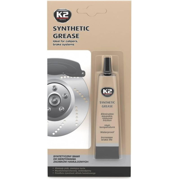 

Смазки высокотемпературная K2 SYNTHETIC GREASE 18ml (B405)
