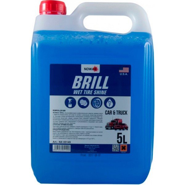 

Полироль для шин NOWAX BRILL WET TIRE SHINE 5L (NX05149)