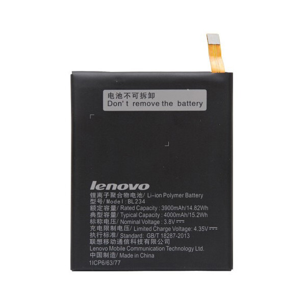 

Аккумулятор для Lenovo A5000, P70, P90, Vibe P1m, BL234 (4000 mAh)