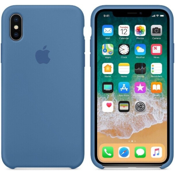 

Чехол (Silicone Case) для iPhone X, iPhone XS Original Demin Blue