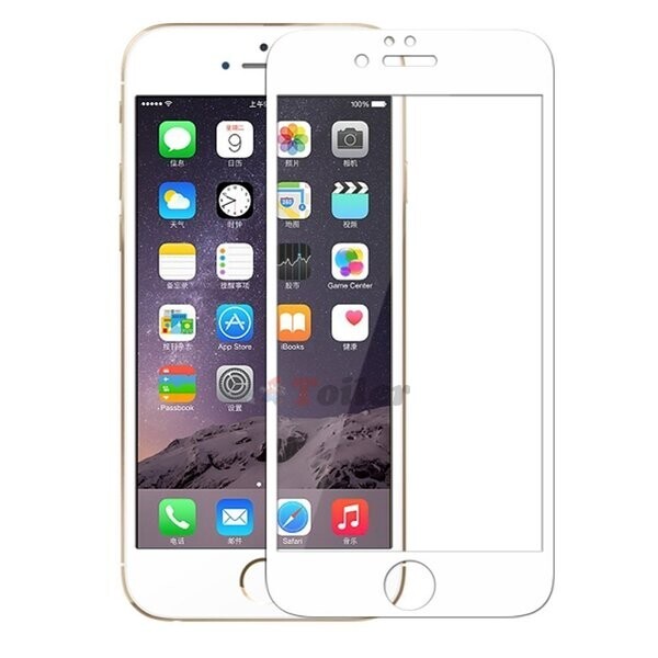 

Защитное стекло (броня) для iPhone 6, 6S (4.7") белая рамка 3D (0.26 mm)