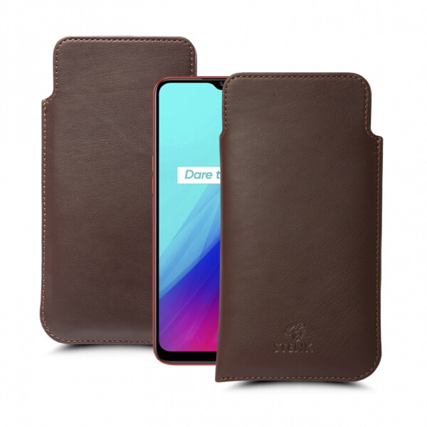 

Футляр Stenk Elegance для Realme C3 Коричневый