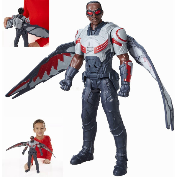 

Интерактивная подвижная игрушка фигурка супергероя Сокол со звуковым эффектом из фильма Мстители 30 см (368468311)