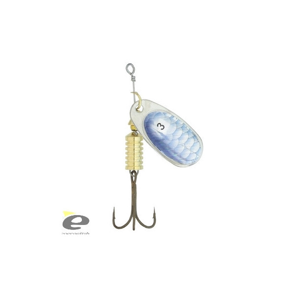 

Блесна Kamasaki "Tinch" 3 Silver Blue Fish голограмма