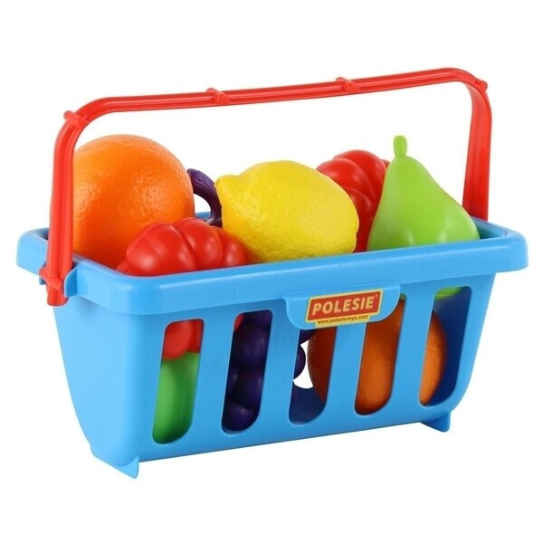 

Набор Polesie Продукты с корзиной №2, 9 элементов, синий, (46963-2)