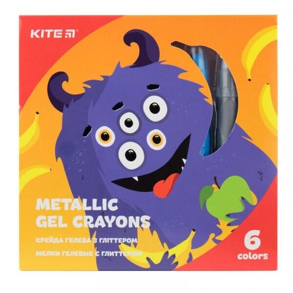 

Набор гелевых мелков с Глиттер Kite Jolliers, 6 шт. (K19-095-6)