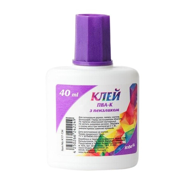 

Клей ПВА с кисточкой Kite, 40 мл (K17-134)