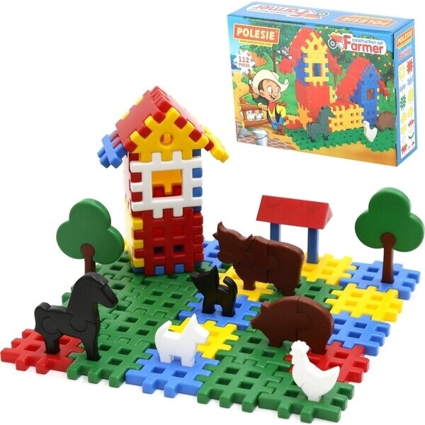 

Конструктор Polesie Самоделкин Фермер, в коробке, 112 элементов (4864)
