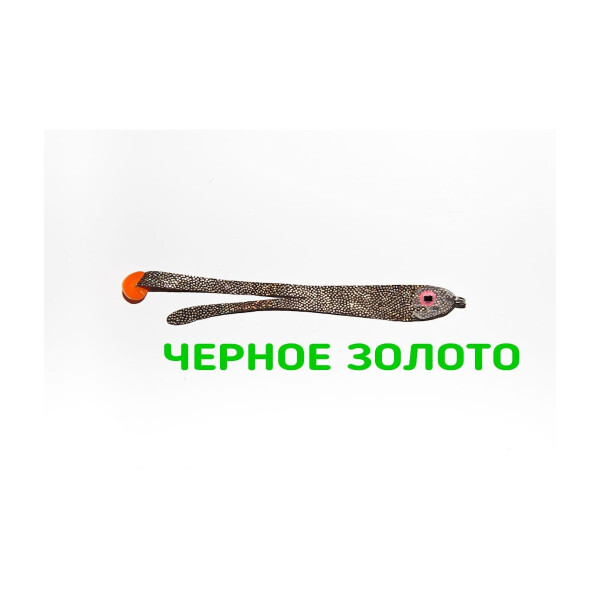 

Приманка плоская Asmak 13-8dbg двухвостая 8см Черное Золото