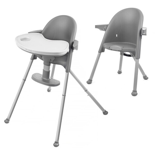 

Стульчик для кормления 2 в 1 Kinderkraft Pini Gray KKKPINIGRY0000, серый (00-00158781)