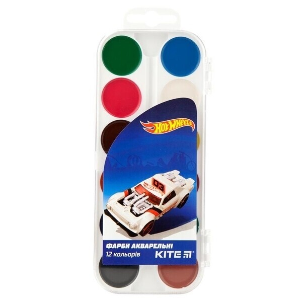 

Акварельные краски Kite Hot Wheels, 12 цветов (HW19-061)