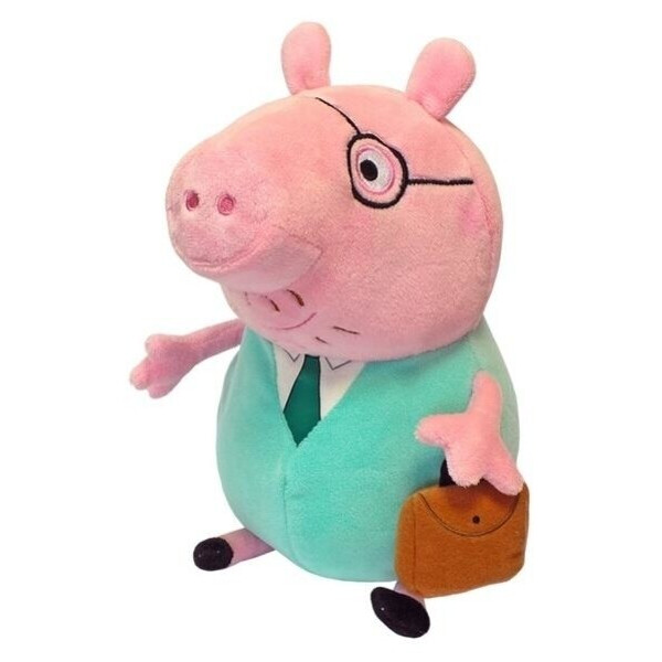 

Мягкая игрушка Peppa Папа Свин с портфелем, 30 см (30292)
