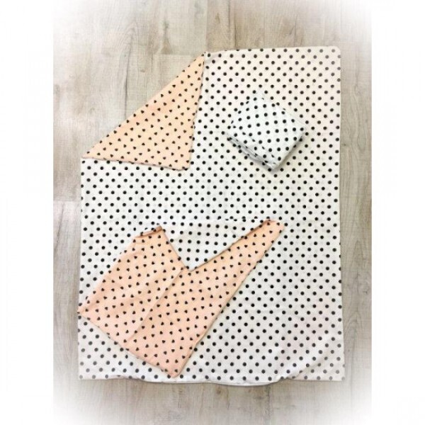 Сменное постельное бельё в кроватку детское Bonna Белое Горошек 108482676