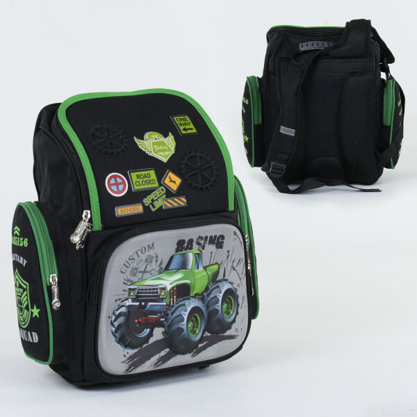 

Рюкзак школьный SchoolBag, 1 отделение, 3 кармана, спинка ортопедическая, 3D принт(С 36198)