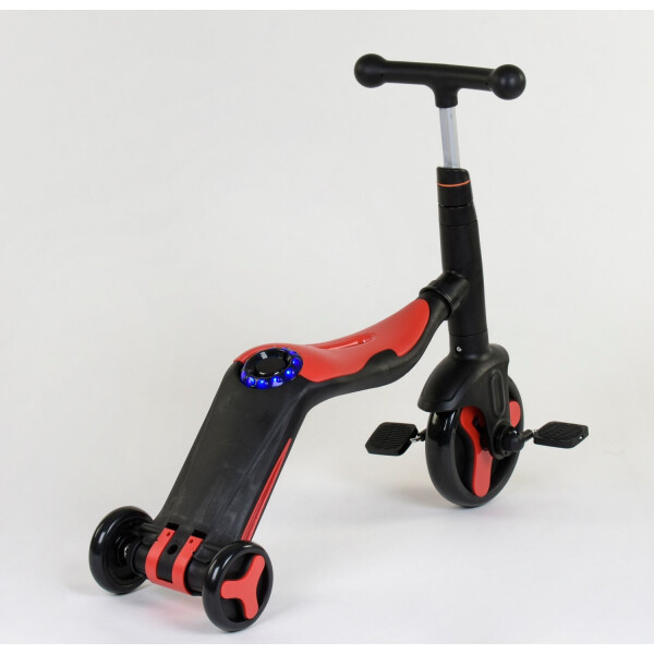 

Cамокат-велобег-велосипед 3 в 1 Best Scooter JT 28288, цвет красный, свет, 8 мелодий, колёса PU