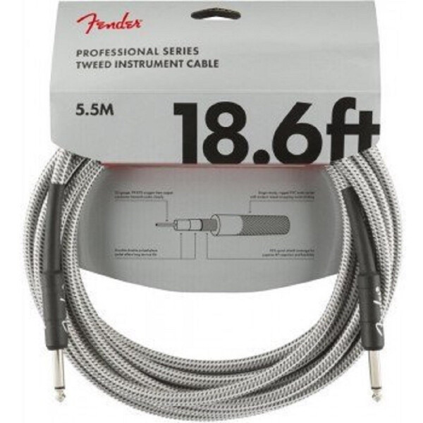 

Инструментальный кабель CABLE PROFFESIONAL SERIES 18.6' WHITE TWEED