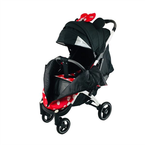 

Коляска Yoya Plus-4-2021 колёса 15/20 на молнии с Большим дождевиком, Конвертом на флисе и Матрасиком мягким Минни на белой раме