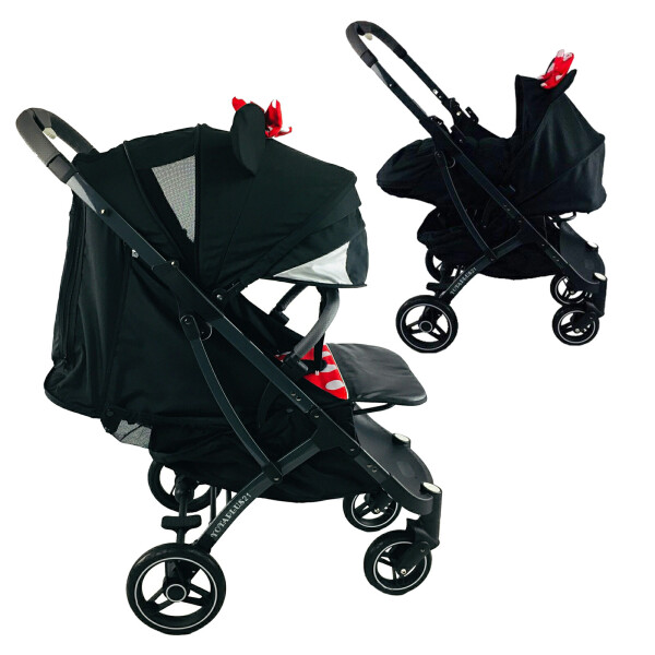 

Коляска Yoya Plus Pro-21 2в1 на молнии Минни с люлькой минни