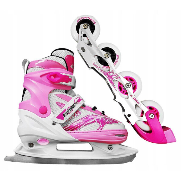 

Коньки роликовые раздвижные SportVida 4 в 1 Pink (SV-LG0018), р/р 39-42
