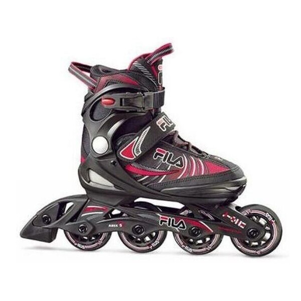 

Коньки роликовые с комплектом защиты (колени, локти, запястья, голова) Fila 2018 J-One Combo 3 Set, черные (010617150) - 28-32