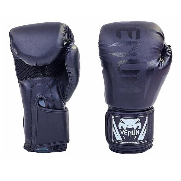 

Перчатки боксерские на липучке Venum BO-5698-BK черные - 14 Oz