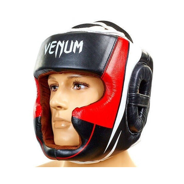 

Шлем боксерский кожаный Venum BO-5239-BKW - XL