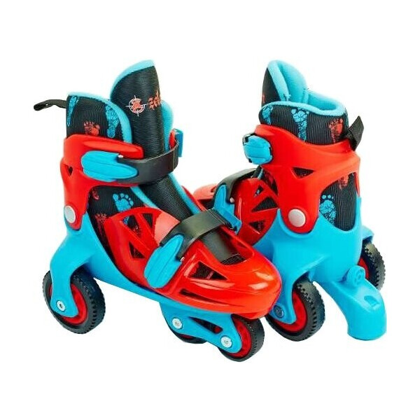 

Коньки роликовые раздвижные детские Kepai YX-0147N-BL голубой/красный - 31-34