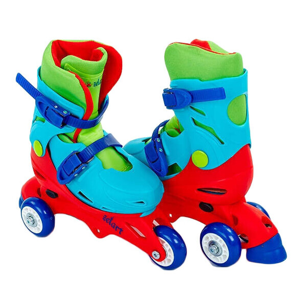 

Коньки роликовые раздвижные детские Kepai YX-0153-R синий/красный - 31-34