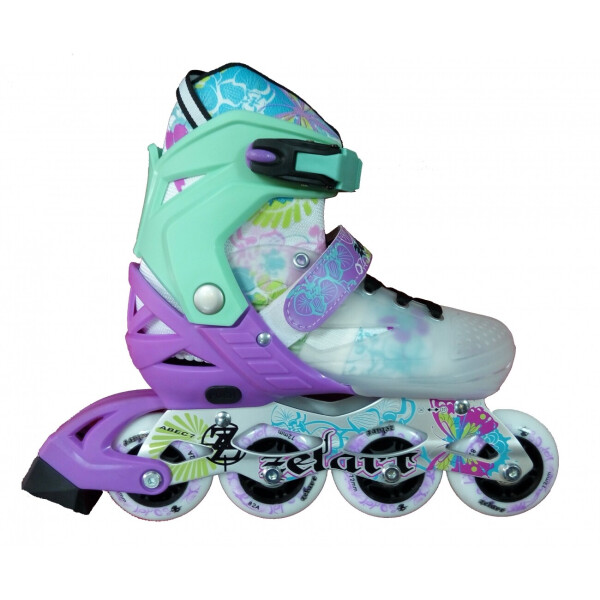 

Коньки роликовые раздвижные Zel Spring Z-097VG фиолетово-зеленые - 38-41