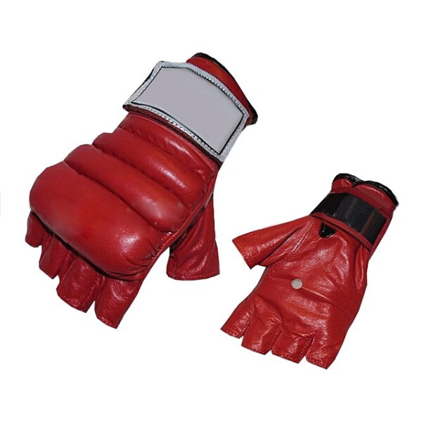 

Перчатки без пальцев кожаные Everlast (красные) - L