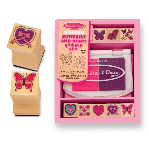 

Набор штампов «Бабочки и сердечки» Melissa & Doug