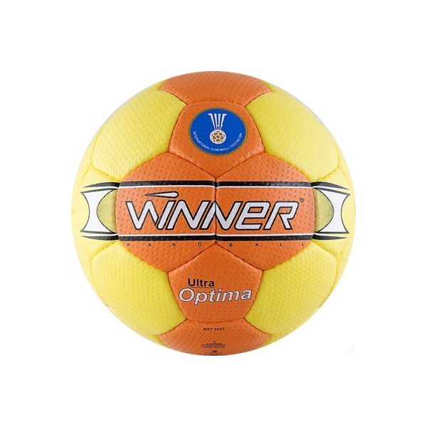 

Мяч гандбольный профессиональный Winner Optima IHF Approved оранжевый