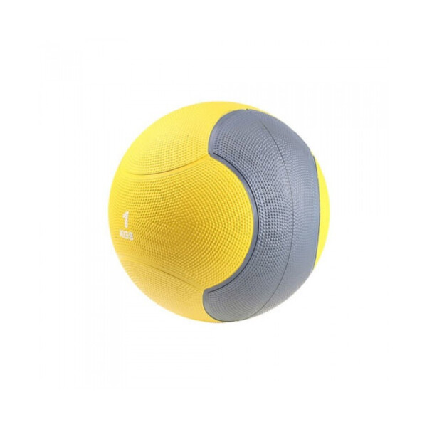 

Мяч медицинский (медбол) LiveUp Medicine Ball 1 кг желто-серый