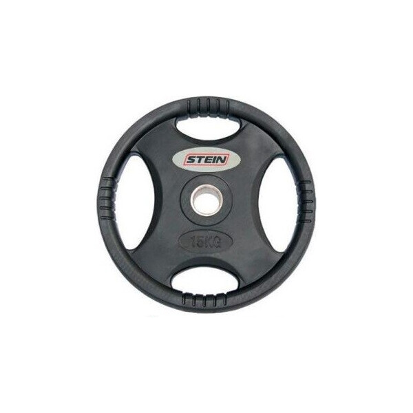 

Диск олимпийский полиуретановый 15 кг Stein DB6061-15 с хватами - 51мм