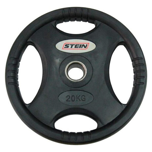 

Диск олимпийский полиуретановый 20 кг Stein DB6061-20 с хватами - 51мм