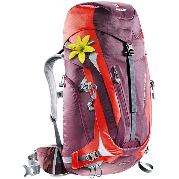 

Рюкзак туристический Deuter Act Trail Pro 38 л SL aubergine-fire
