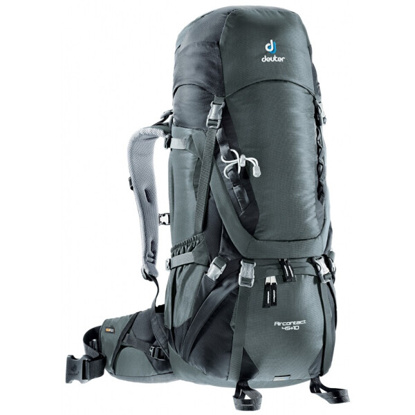 

Рюкзак туристический Deuter Aircontact 45+10 л granite-black