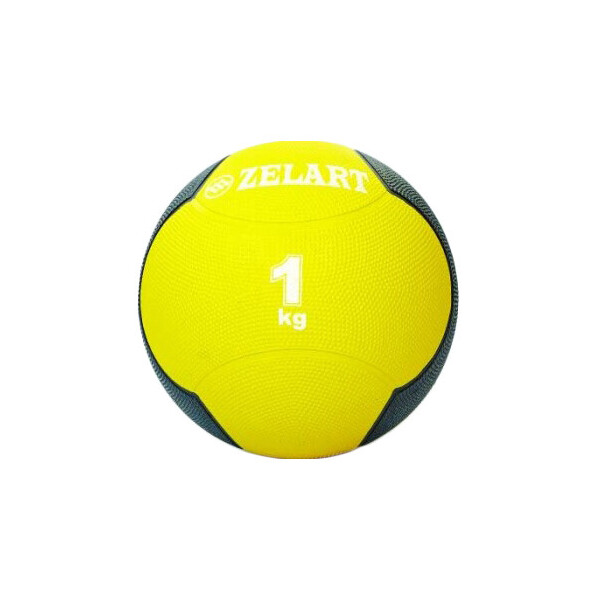 

Мяч медицинский (медбол) ZLT FI-5121-1 1 кг желтый