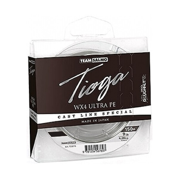 

Шнур плетеный Salmo Team Tioga Silver Grey WX4 UltraPE 150м 0,242 мм
