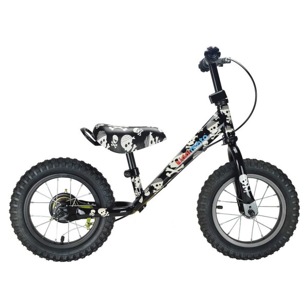 

Беговел детский Kiddimoto Super Junior Max Super Skullz - 12", черный с узором (SKD-29-22)