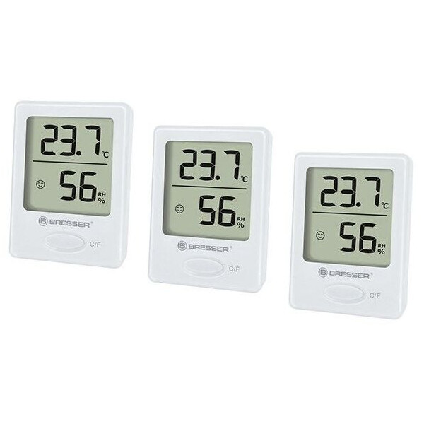 

Комплект термометр-гигрометр Bresser Temeo Hygro Indicator White, 3 шт