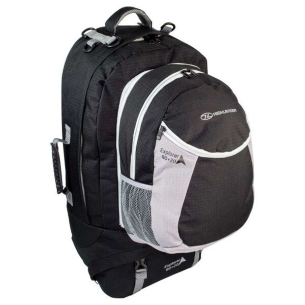 

Рюкзак туристический Highlander Explorer Ruckcase Black, 80 л + 20 л