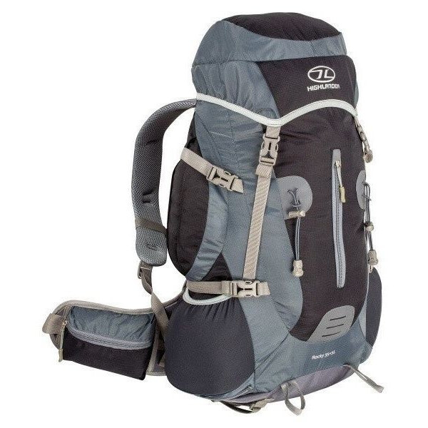 

Рюкзак туристический Highlander Rocky Black/Grey, 35 л + 5 л