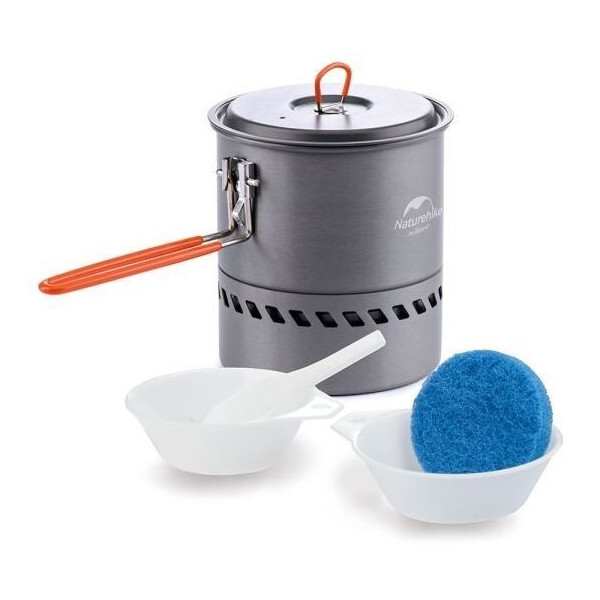 

Туристическая посуда Котелок туристический Naturehike NH15T216-G серый, 1,5 л