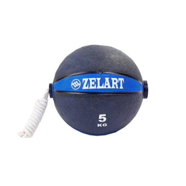 

Мяч медицинский (медбол) с веревкой Zelart Medicine Ball FI-5709-5, 5 кг